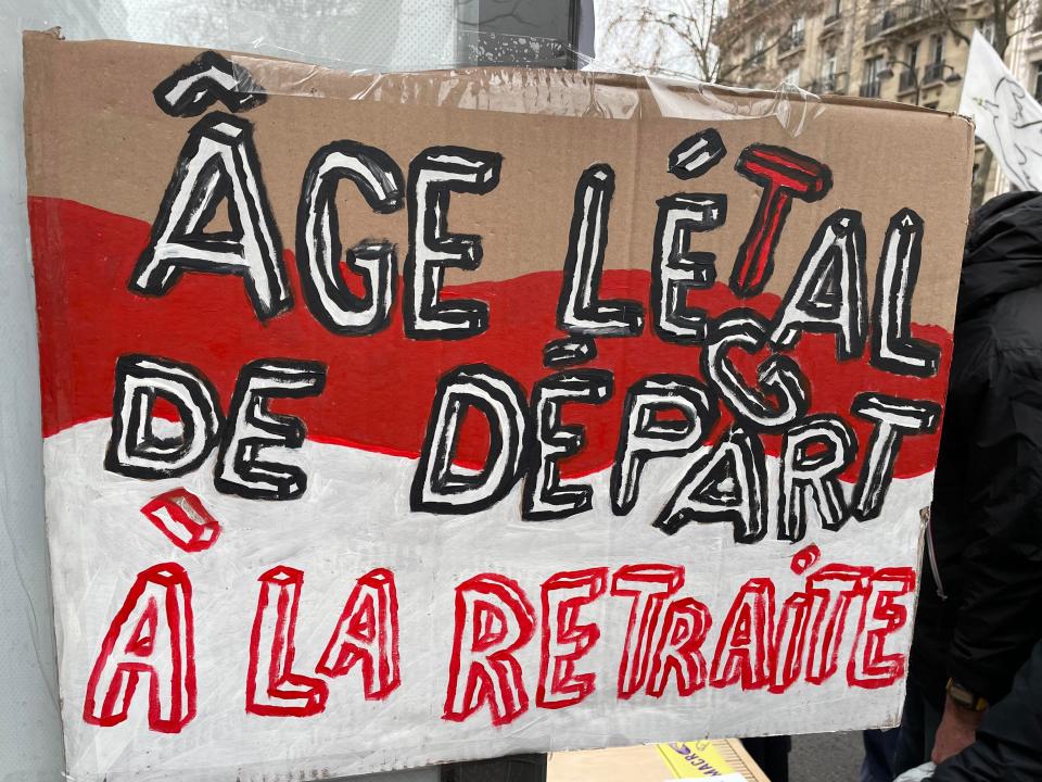 "Âge létal de départ à la retraite". (Photo Matthieu Brandely / Yahoo)