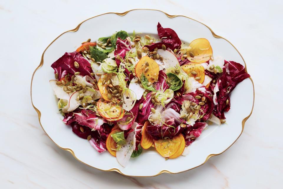 Winter Slaw With Red Pears and Pumpkin Seeds