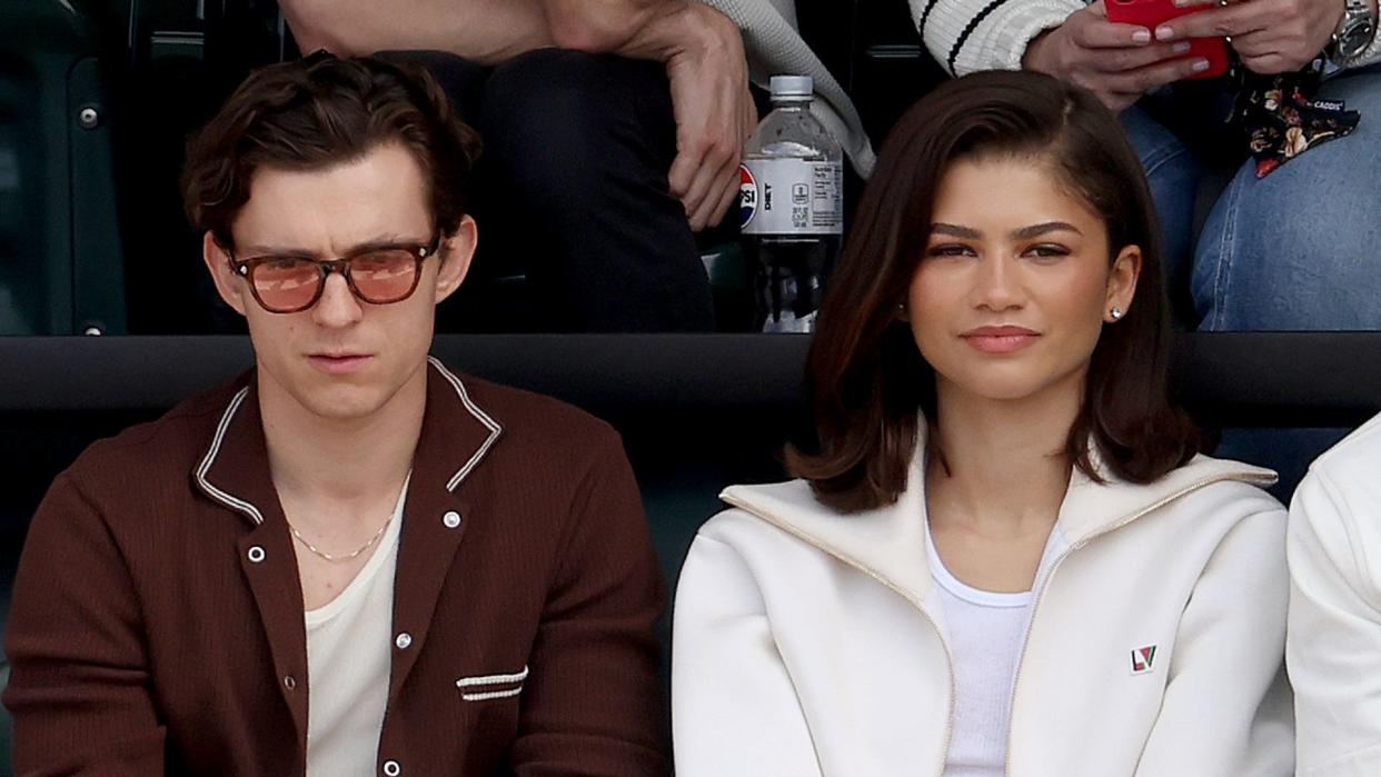 Tom Holland and Zendaya made for a stylish pair in the crowd 