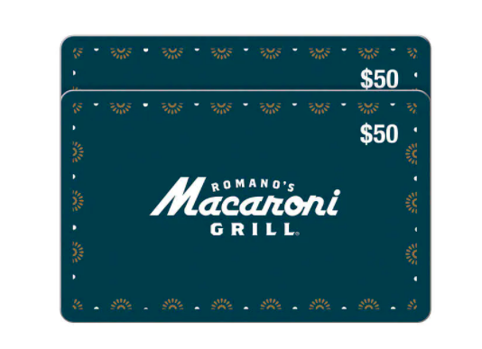 E-Gift Cards to Romano’s Macaroni Grill
