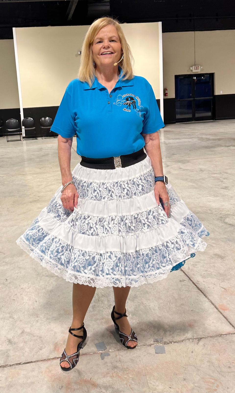 Rose Gray is senior activities director and teaches line dancing at the Downtown Civic Center.