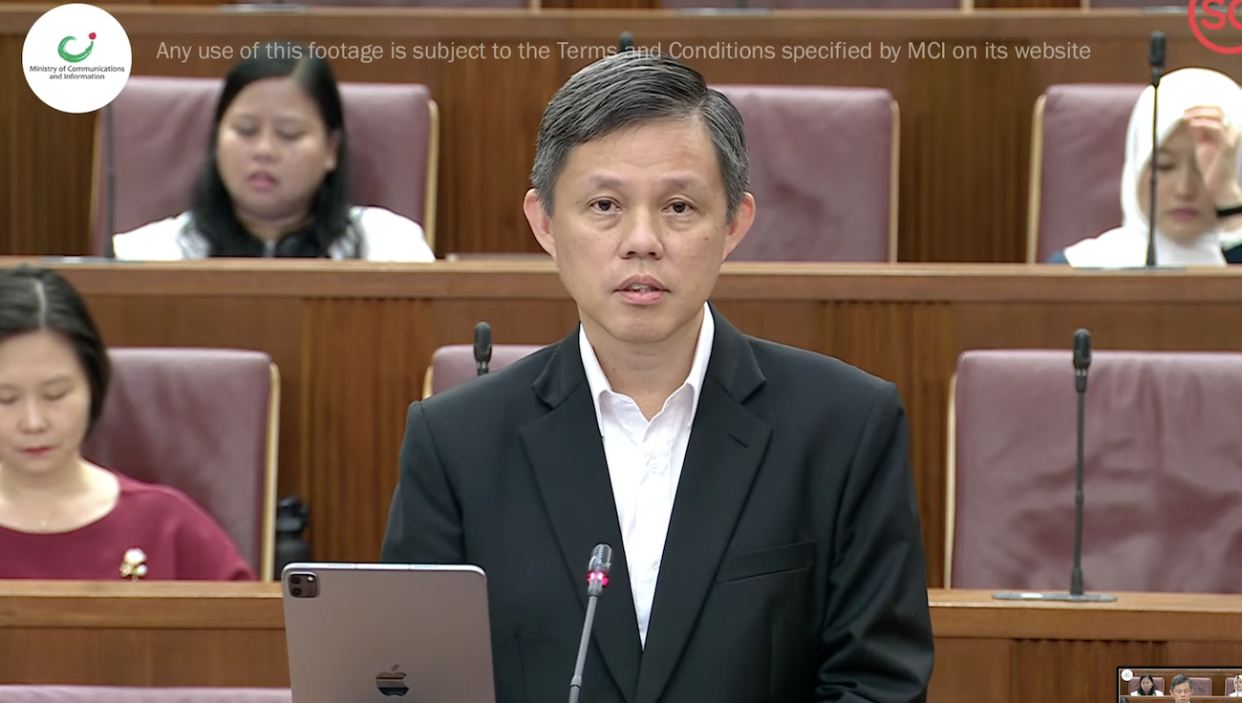 Minister for Education Chan Chun Sing highlighted the customisation of Israel-Hamas conflict lessons in Character and Citizenship Education classes for different age groups in schools in Parliament on Monday (4 March)