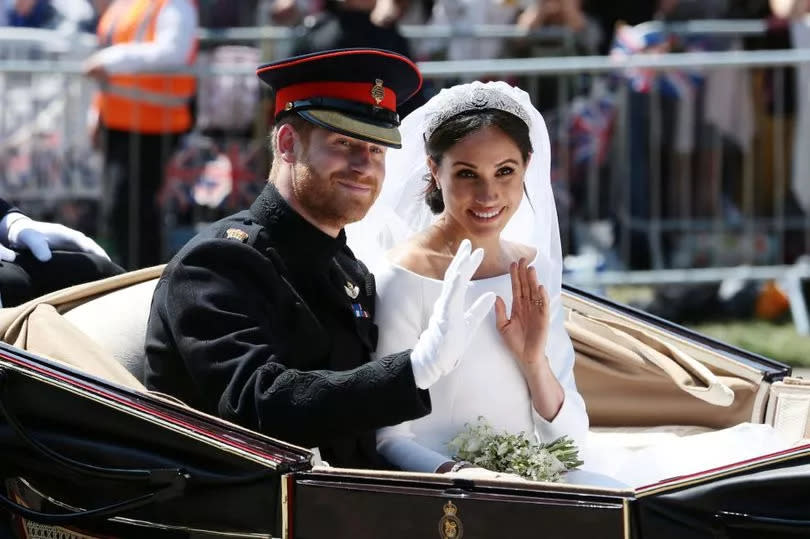 Prince Harry and Meghan Markle on their wedding day in May 2018