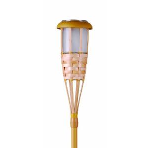 This exotic, solar-powered lamp recharges during the day and automatically illuminates at night, with a special LED light that makes a realistic, flickering glow.