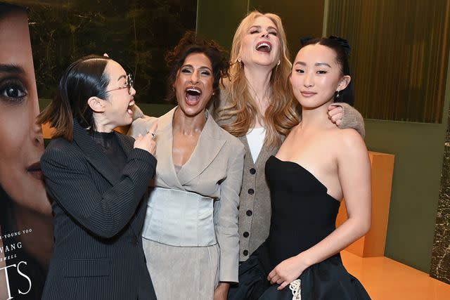 <p>Araya Doheny/Getty</p> Lulu Wang, Sarayu Blue, Nicole Kidman and Ji-young Yoo