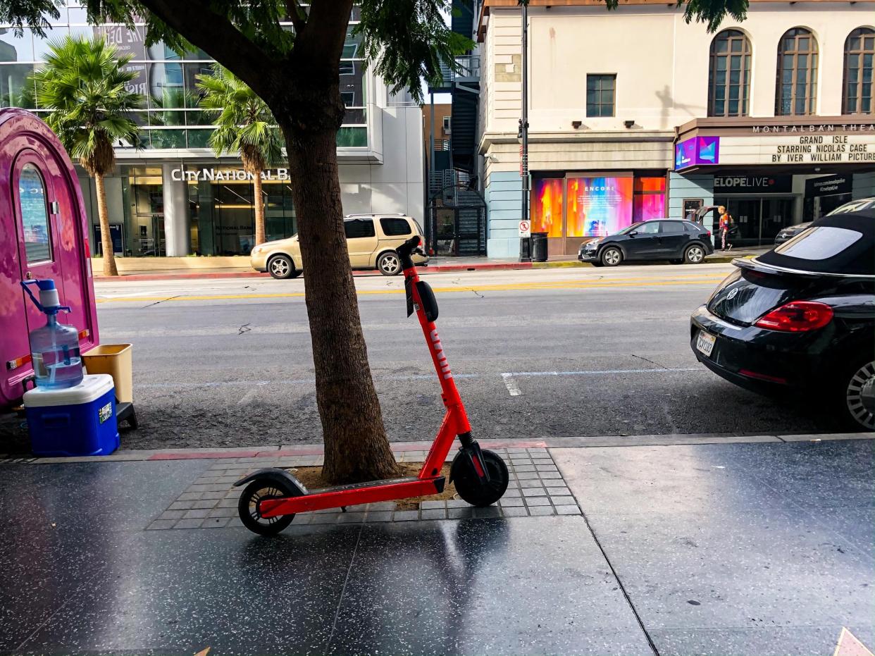 Jump uber scooter parked LA