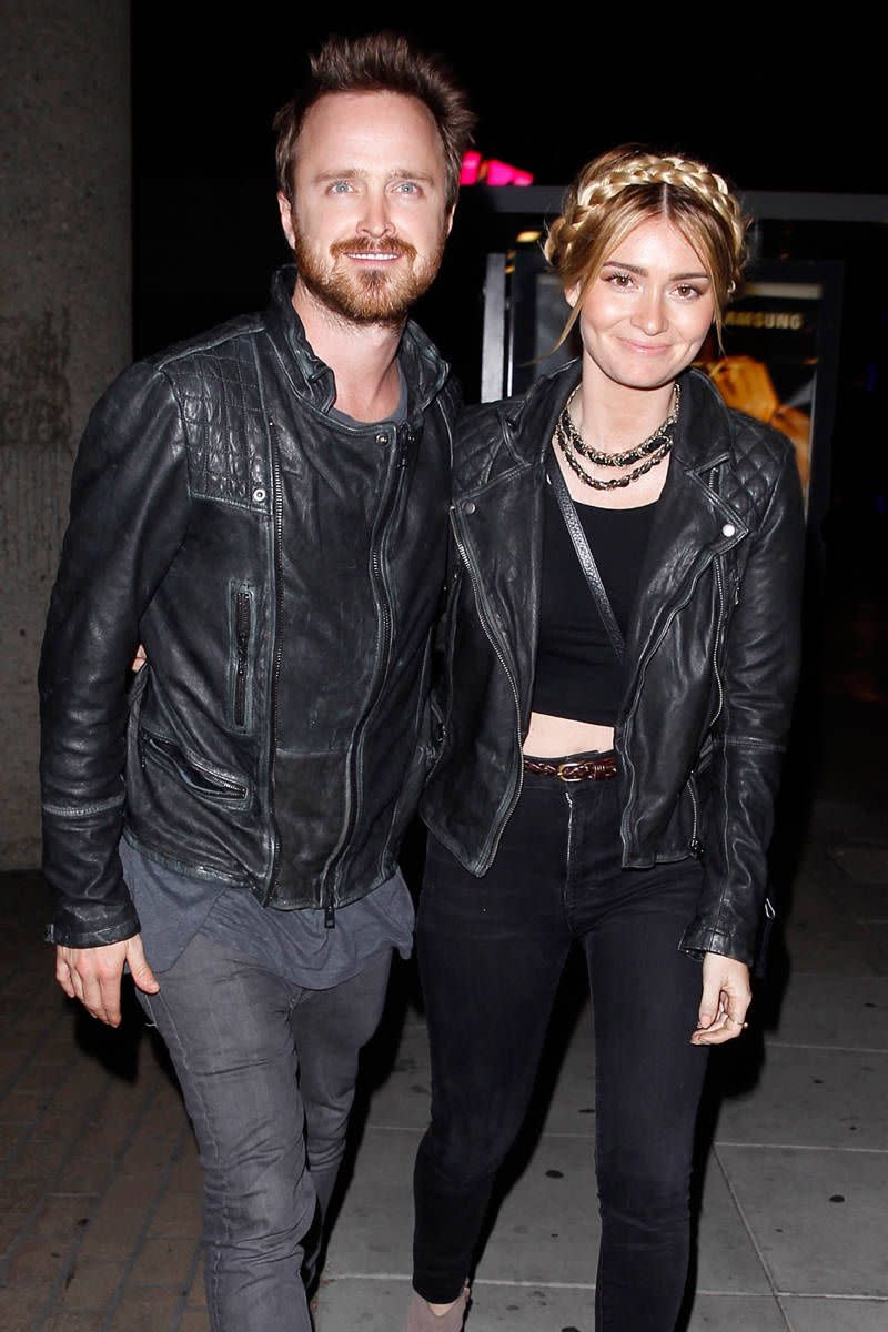 Aaron Paul and Lauren Parsekian