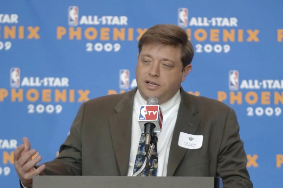 Phoenix Suns vice chairman Sam Garvin has been serving as interim team owner after the NBA hit Robert Sarver with a year suspension and $10 million fine for 