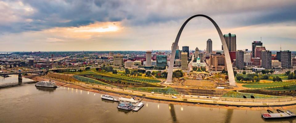 The Gateway Arch in St. Louis, Missouri