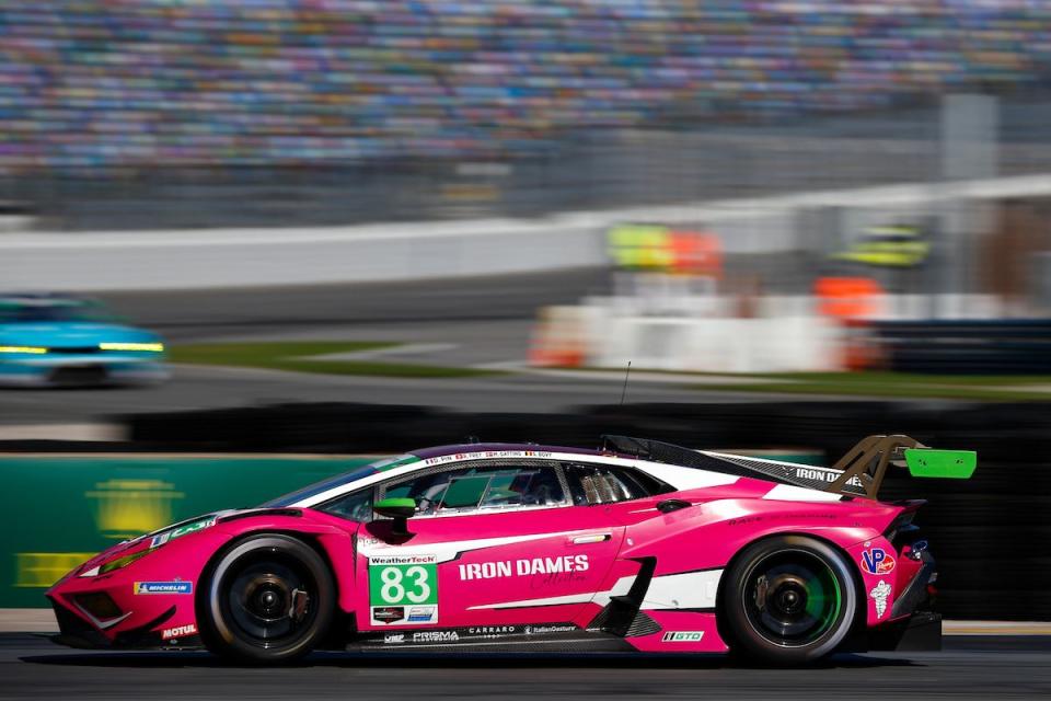 83 iron dames, lamborghini huracan gt3 evo2, gtd rahel frey, michelle gatting, sarah bovy