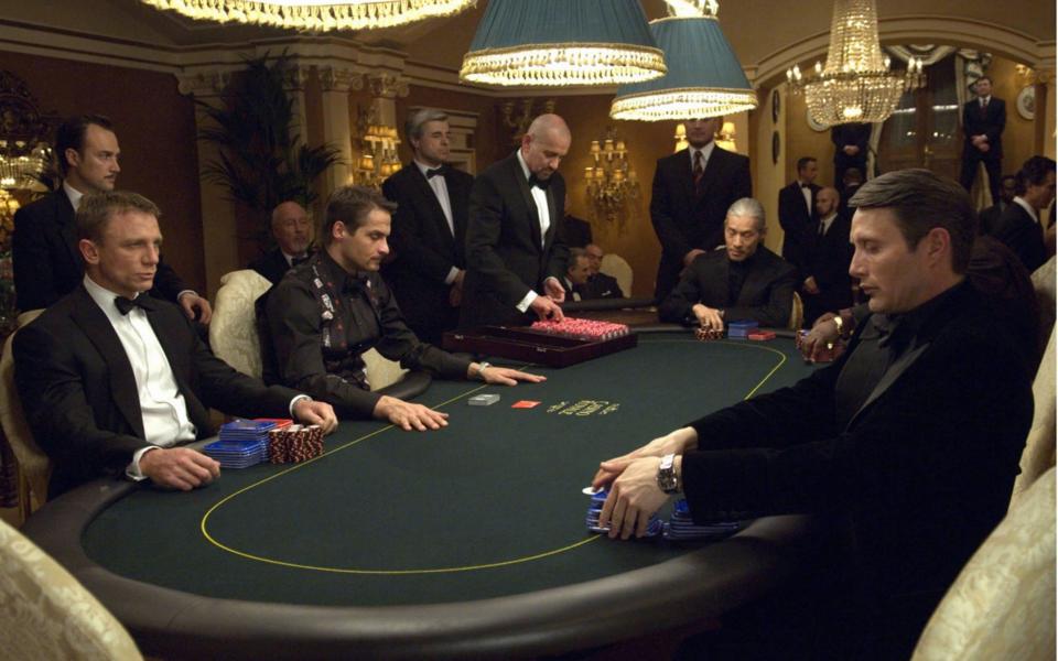 Daniel Craig, left with Mads Mikkelsen as Le Chiffre in Casino Royale  - Collection Christophel/Alamy 