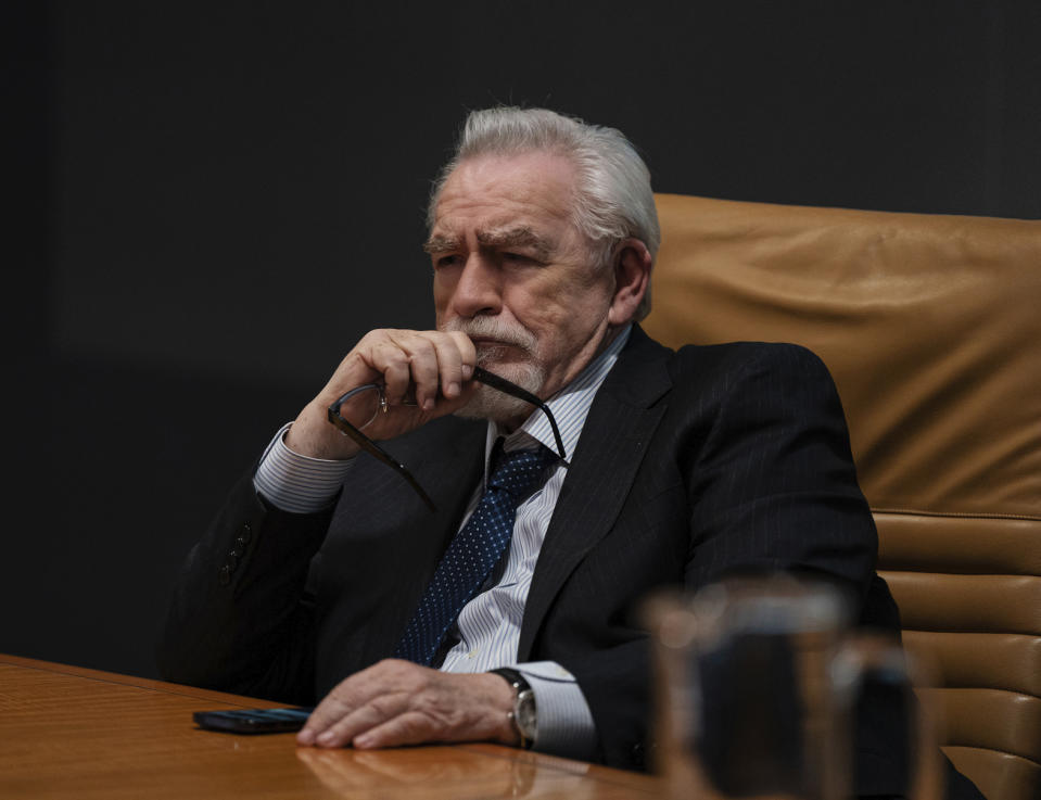 En esta imagen proporcionada por HBO, Brian Cox como Logan Roy en una escena de la serie "Succession". (HBO vía AP)