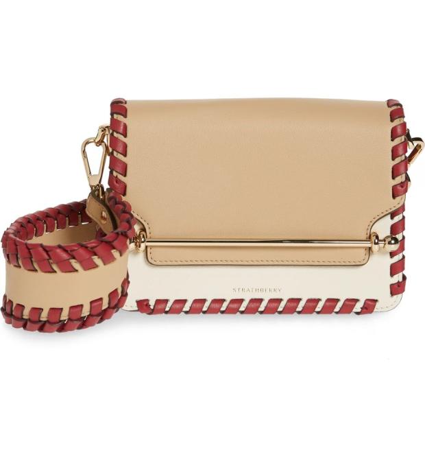 Strathberry Mini East/West Woven Crossbody Bag on SALE