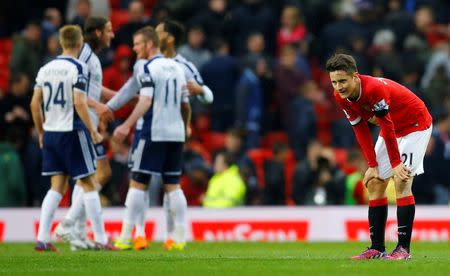 Football - Manchester United v West Bromwich Albion - Barclays Premier League - Old Trafford - 2/5/15 Manchester United's Ander Herrera looks dejected Reuters / Darren Staples