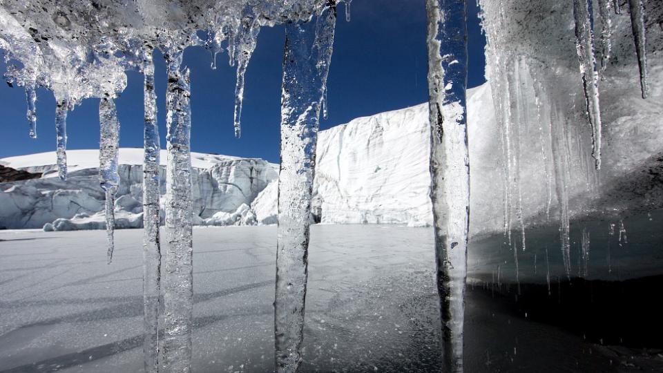 Glaciar Pastoruri en la Cordillera Blanca en Perú