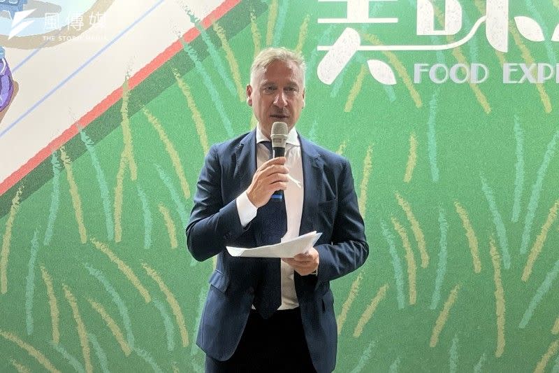 <cite>20231023法國食材展「Food Experience美味法國」開幕，法國在台協會商務處處長高德廉（François Cotier）出席舉行揭幕儀式。（蔡娪嫣攝）</cite>