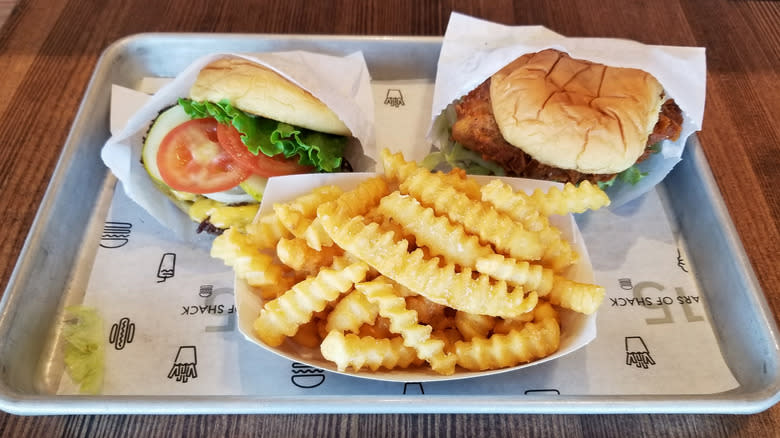 Shake Shack sandwiches and fries