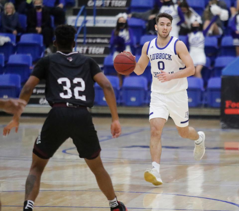 LCU forward Rowan Mackenzie (0) and the Chaparrals play their home opener Monday night against Arlington Baptist, which is coached by former Texas Tech player Bubba Jennings.