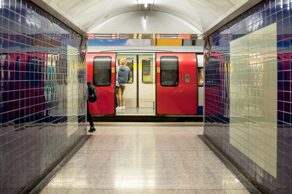 A London tube station.