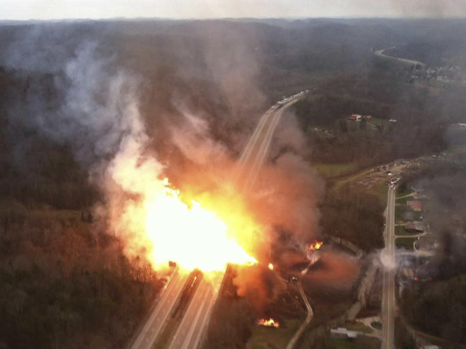 Gas line explosion