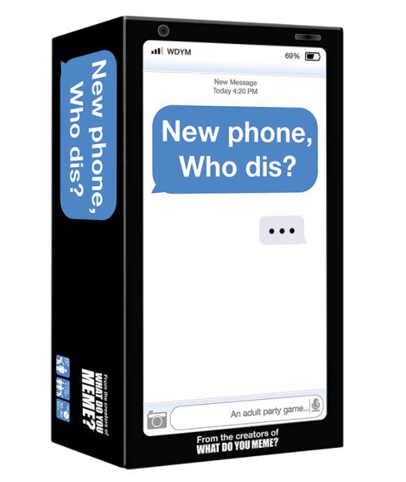 Get <a href="https://amzn.to/3mql8yi" target="_blank" rel="noopener noreferrer">New Phone, Who Dis? on sale for $14</a> (normally $20) at Amazon.