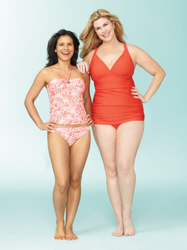 two women in bathing suits