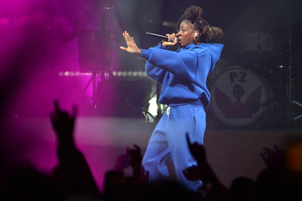 Little Simz performing with Gorillaz at the O2 (Getty Images)