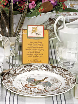 Take on Thanksgiving with Turkey Transferware