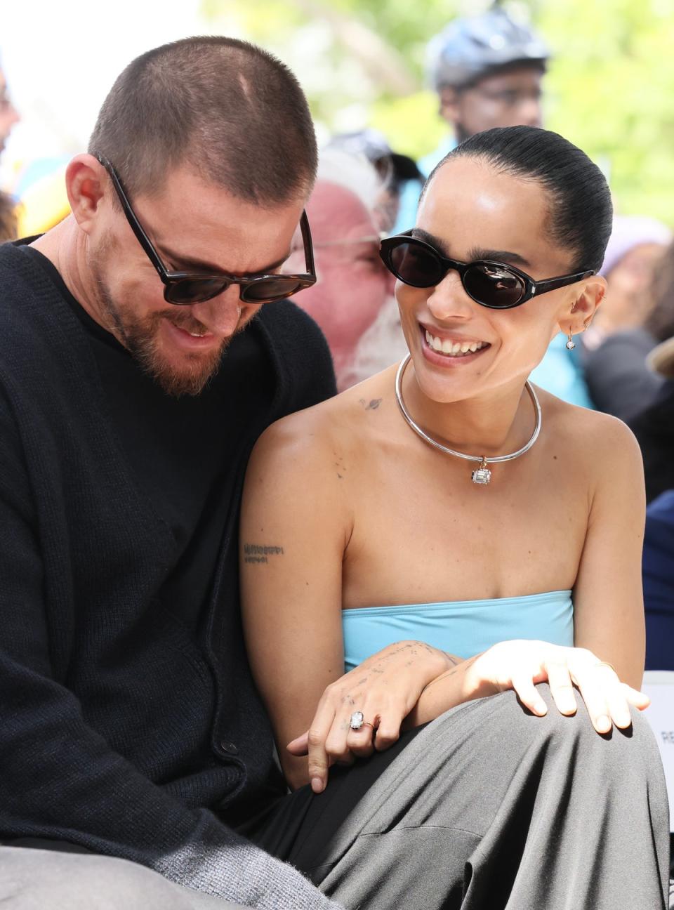 Multiple sources confirmed in October 2023 that Zoë Kravitz and Channing Tatum are engaged (Getty Images)