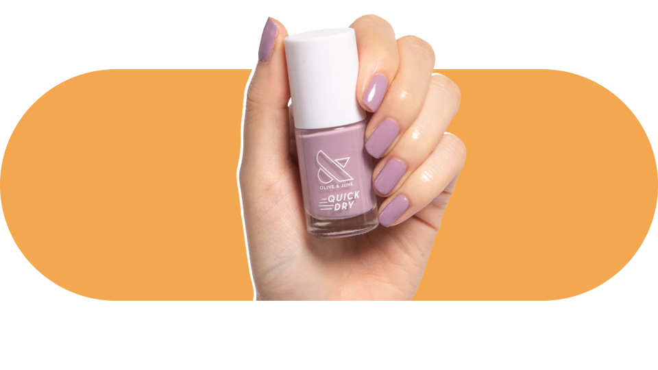 Paint your nails with the Olive and June Quick Dry Nail Polish.