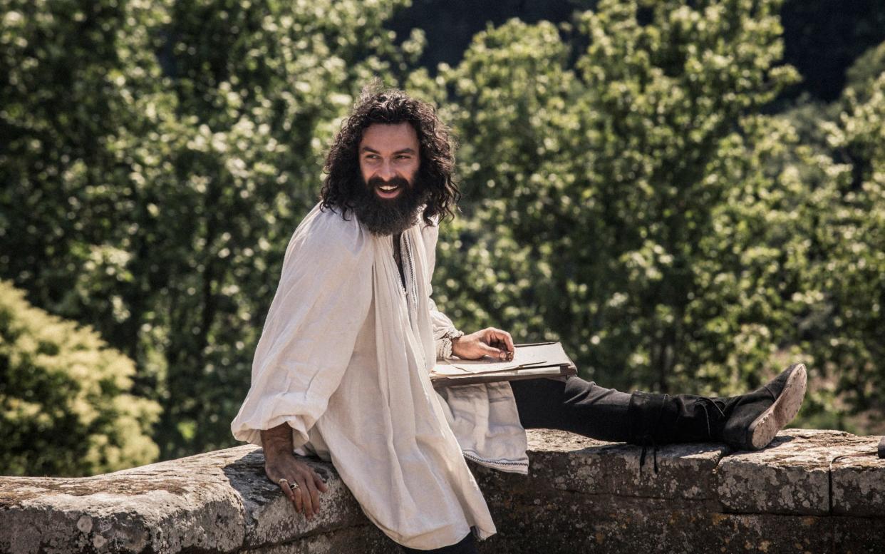 Aidan Turner stars as artist Leonardo da Vinci in the new Amazon Prime Video series - Angelo Turetta