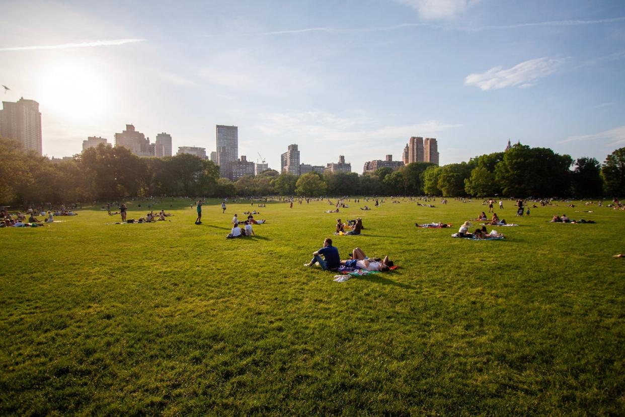 La silueta de los edificios de Nueva York vista desde Central Park. <a href="https://www.shutterstock.com/es/image-photo/usa-april-new-york-2020-visitors-2283706311" rel="nofollow noopener" target="_blank" data-ylk="slk:Paparacy/Shutterstock;elm:context_link;itc:0;sec:content-canvas" class="link ">Paparacy/Shutterstock</a>