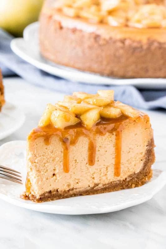 <p>Just So Tasty</p><p>The ultimate apple dessert—this caramel apple cheesecake has a creamy cheesecake filling that’s infused with caramel and topped with cinnamon apples. Make it for a fancy dinner party and wow your guests. </p><p><strong>Get the recipe: <em><a href="https://www.justsotasty.com/caramel-apple-cheesecake/" rel="nofollow noopener" target="_blank" data-ylk="slk:Caramel Apple Cheesecake;elm:context_link;itc:0;sec:content-canvas" class="link ">Caramel Apple Cheesecake</a></em></strong></p>