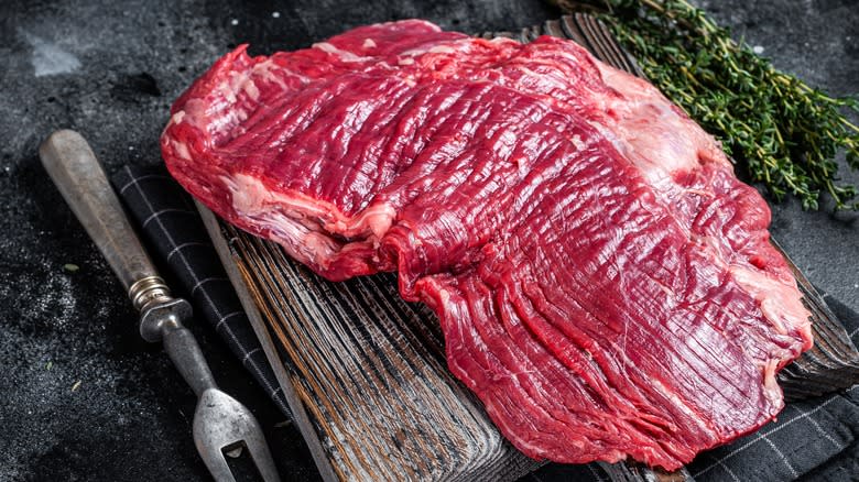 raw flank steak