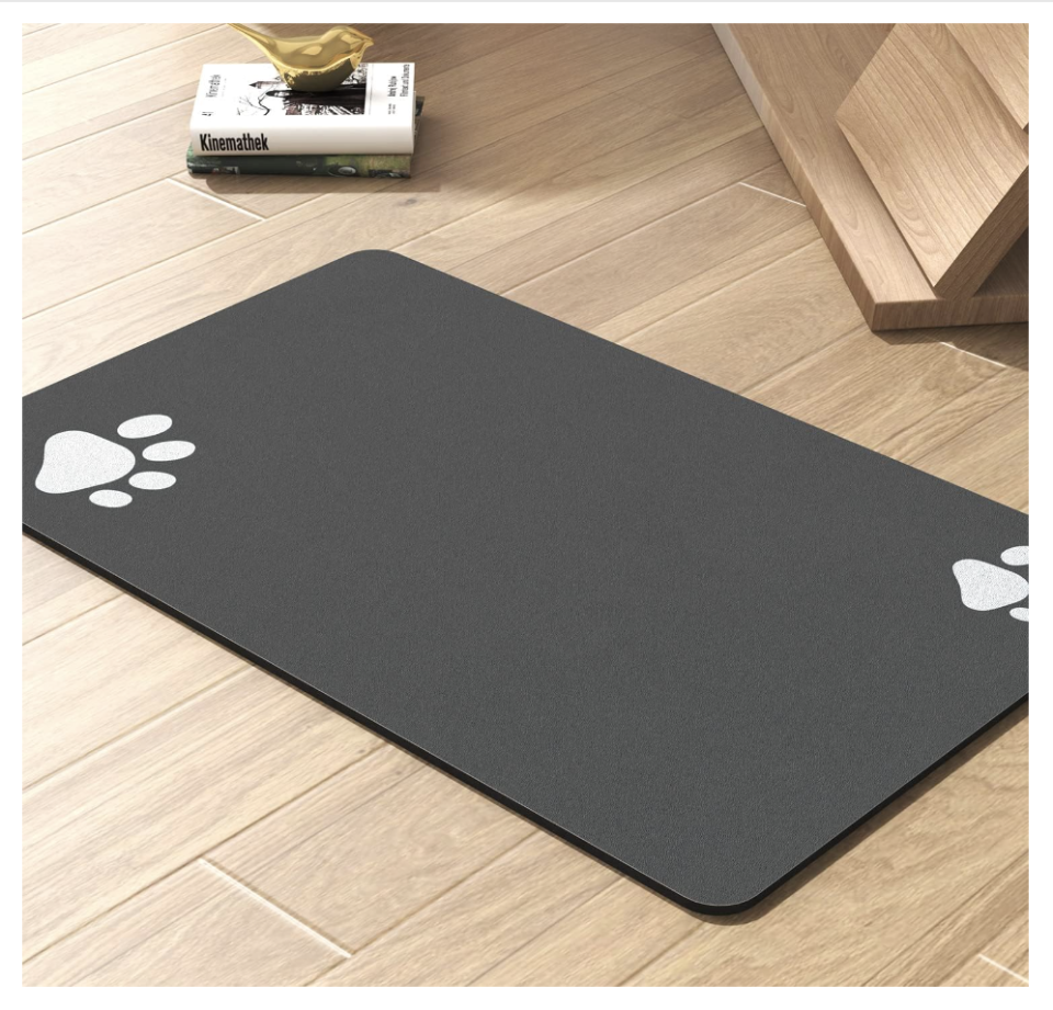 Reviewers Say This Absorbent Dog Bowl Mat Is ‘Saving Their Floors’