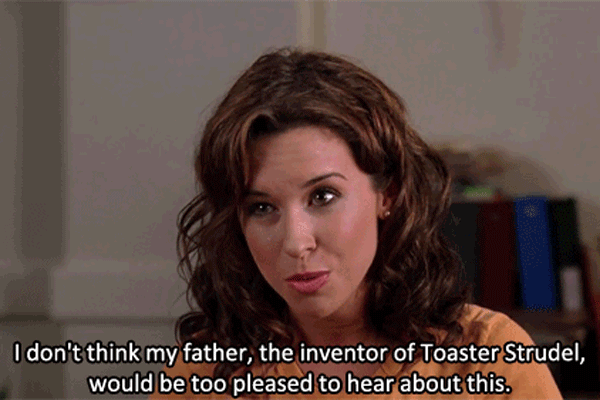 Gretchen’s dad would be the inventor of La Croix.