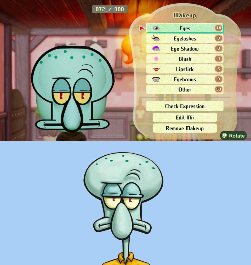 squidward miitopia mii