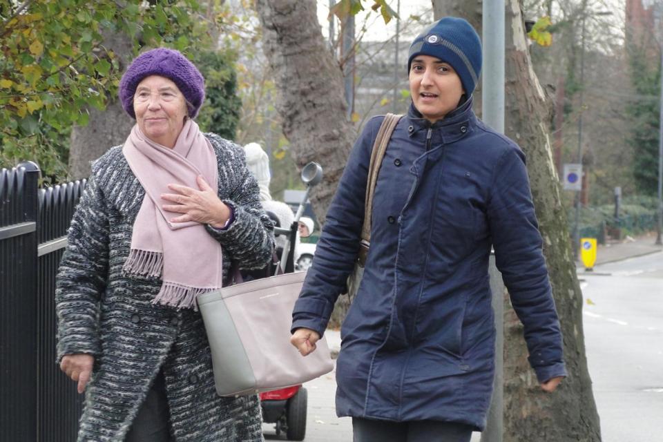 Rosa and Rebecca Rahman outside court (Tony Palmer)