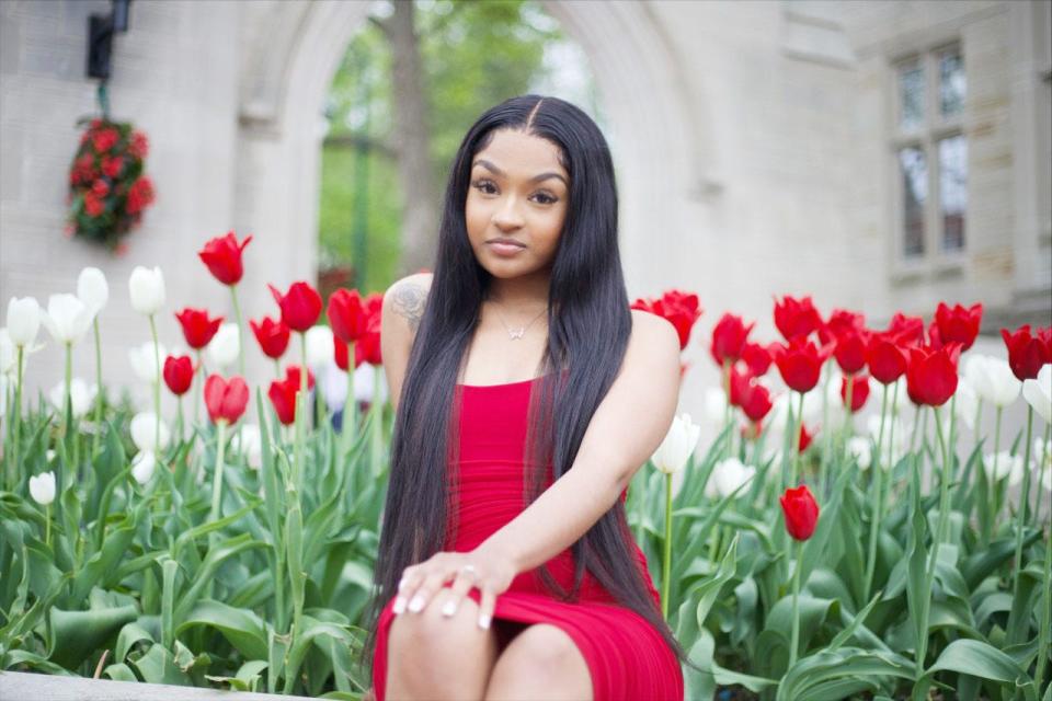 Shanita Hunt, a recent Indiana University graduate, is going to work for Neiman Marcus.