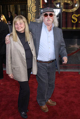 David Crosby and wife at the Hollywood premiere of Warner Brothers' Insomnia