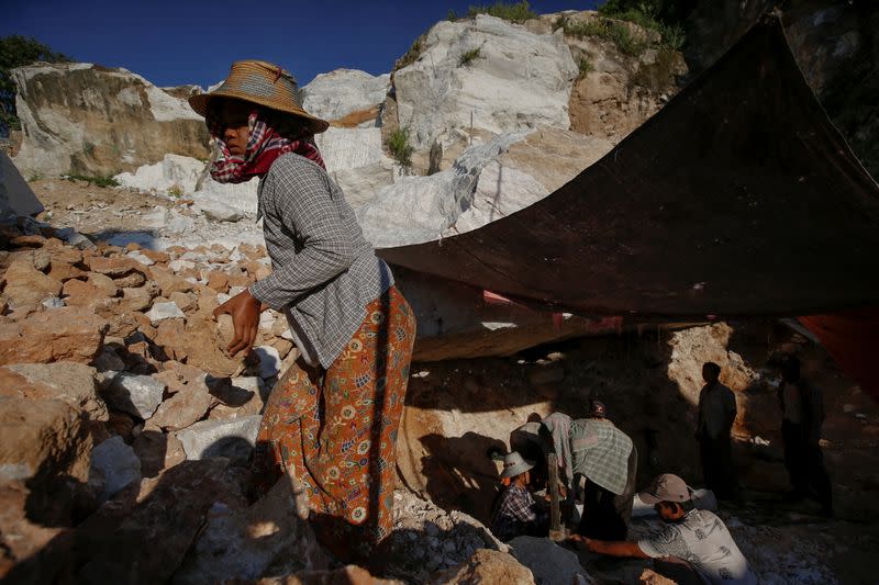 The Wider Image: From statues to toothpaste, the Myanmar village 'blessed' with marble bounty