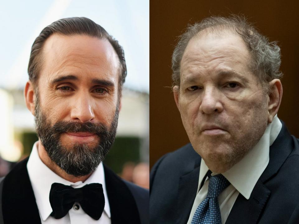 Joseph Fiennes and Harvey Weinstein (Getty)