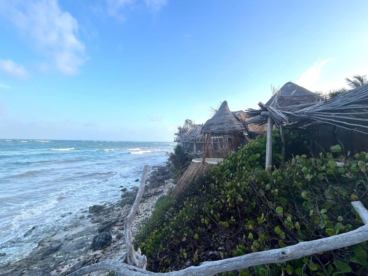 View of the ocean at Azulik