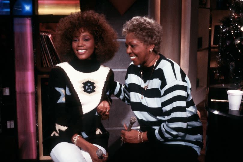 American vocalist Whitney Houston and her mother, soul singer Cissy Houston in 1986