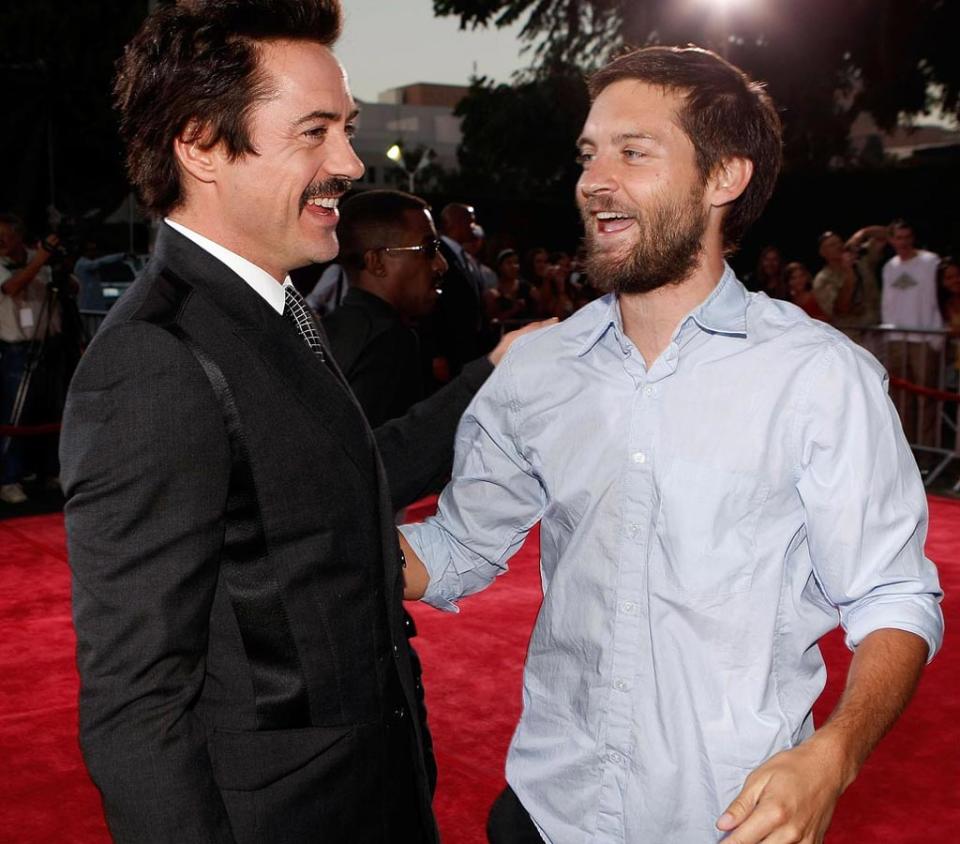 Tropic Thunder LA Premiere 2008 Robert Downey Jr Tobey Maguire