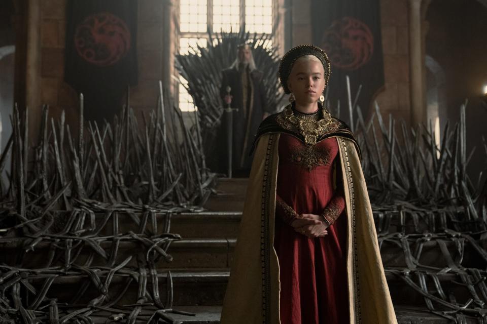 Milly Alcock as Princess Rhaenyra Targaryen on 'House of the Dragon'