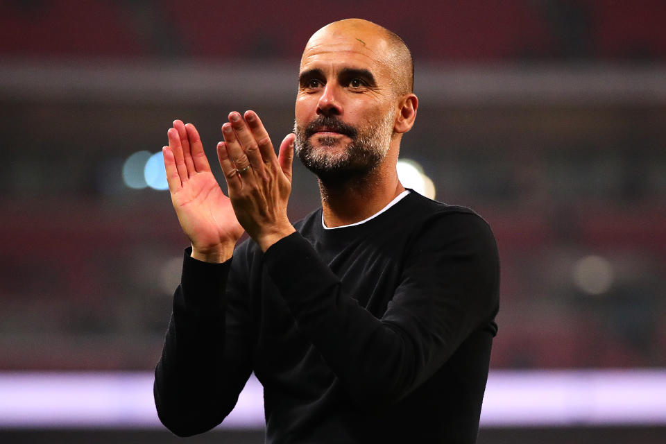 Dieser Mann ist seit dem Wochenende englischer Meister: Pep Guardiola hat Manchester City den Liga-Titel eingebracht.