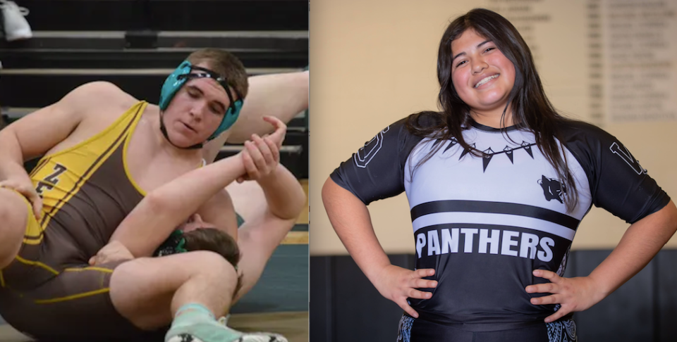 Zeeland East's Parker Williams and West Ottawa's Isabel Anaya are the Holland Sentinel Wrestlers of the Year.