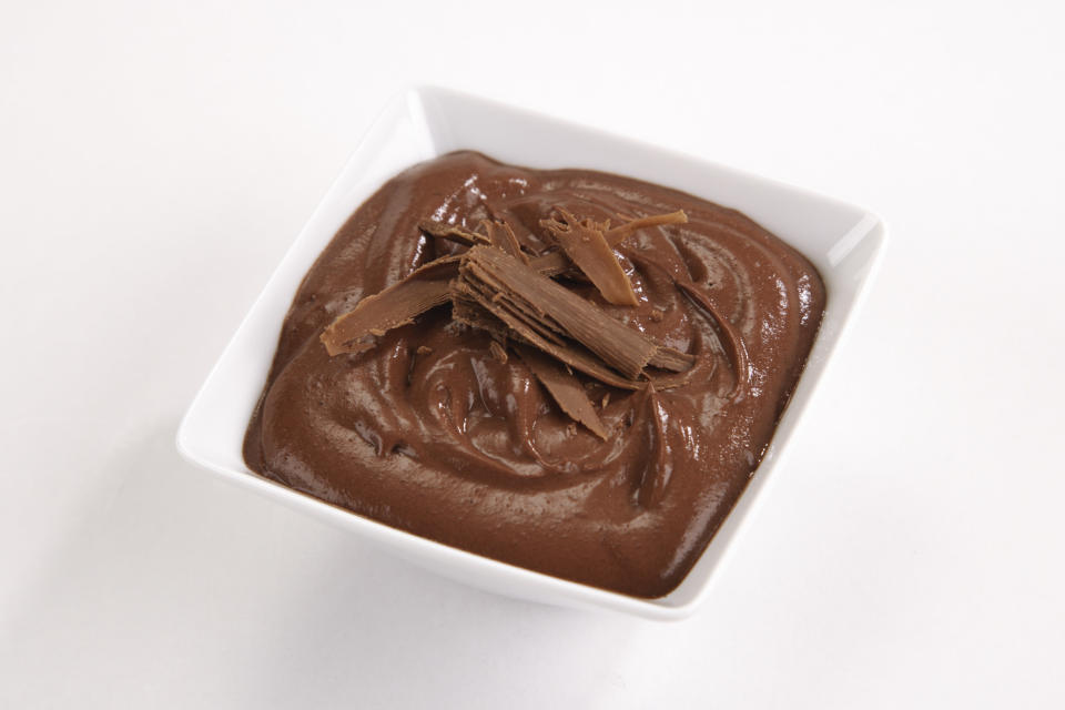 Chocolate pudding in a bowl