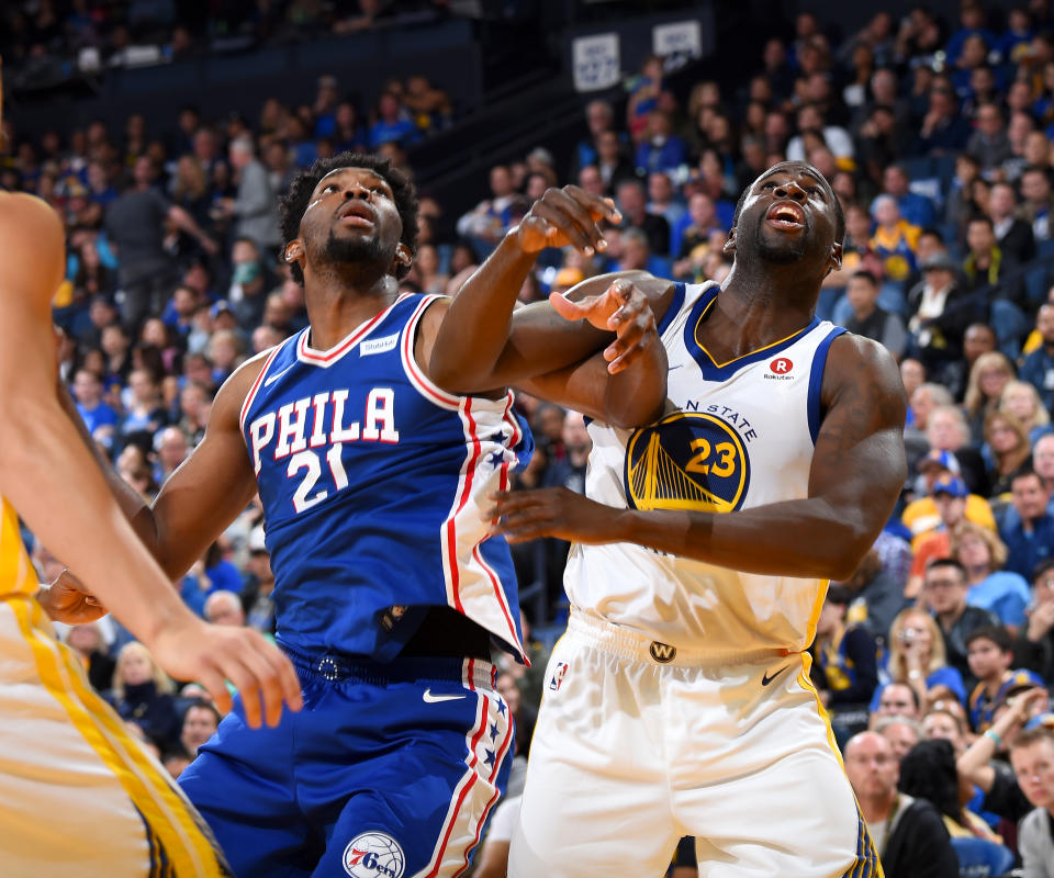 Joel Embiid makes his first All-Defensive Team appearance, while Draymond Green logs his fourth. (Getty)